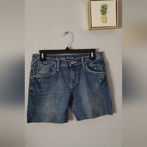 Short Girl Leemon USA Size 7/8 Color Blue Zipper And Button Good Condition Pock